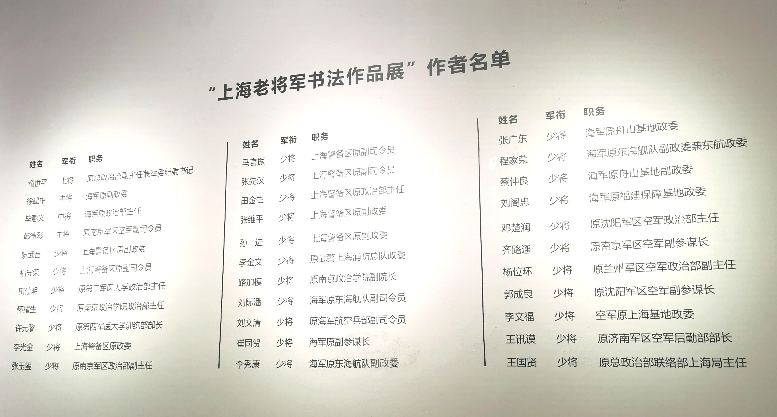 《爱我江山固我长城——上海老将军书法展》开幕
